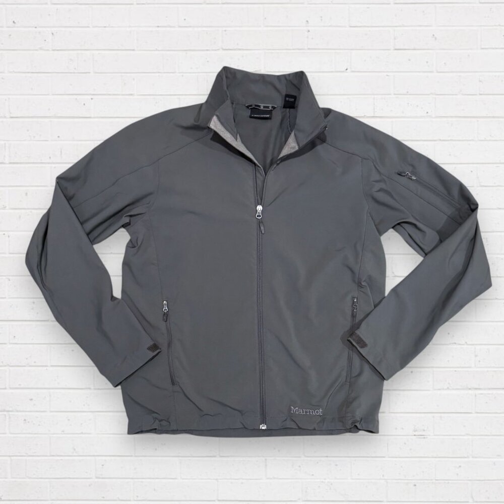 MARMOT M3 Soft Shell Approach Water Repellent Breathable Gray Mens Jacket L